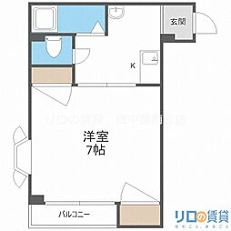 スタンドアップ柴島 1Kの間取図画像