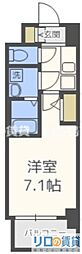 OrchidResidence新大阪 1Kの間取図画像