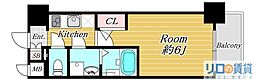 エスリード新大阪ザ・プレミアWEST 1Kの間取図画像