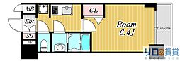 プレサンス新大阪ジェイズ 1Kの間取図画像