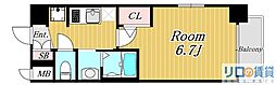 エステムコート新大阪14アイシー 1Kの間取図画像