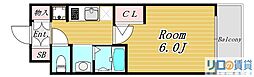 エステムコート新大阪13ニスタ 1Kの間取図画像