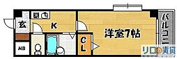 ノルデンハイム豊里 1Kの間取図画像