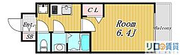 プレサンス新大阪ジェイズ 1Kの間取図画像