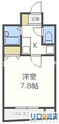 モンテ新大阪 1Kの間取図画像