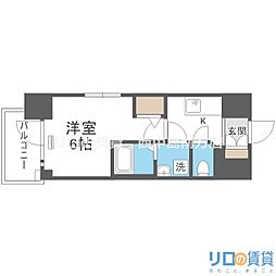 エスリード新大阪ラヴァーグ 1Kの間取図画像