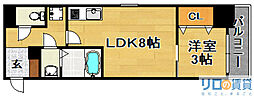 Pエンシンビル 1LDKの間取図画像