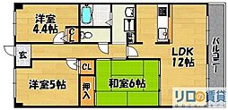 コスモシティ森林公園弐番館 3LDKの間取図画像