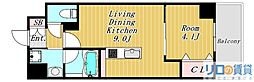 GrandiaOSAKANORTH 1LDKの間取図画像