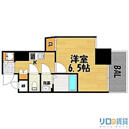 エスリード新大阪ザマーク 1Kの間取図画像