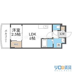 セレニテ三国プリエ 1LDKの間取図画像