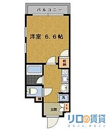 プロシード新大阪 1Kの間取図画像