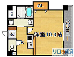 コートビレッジ2 1Kの間取図画像