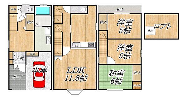 清水丘1丁目戸建 1｜大阪府大阪市住吉区清水丘1丁目(賃貸一戸建3LDK・1階・86.04㎡)の写真 その2