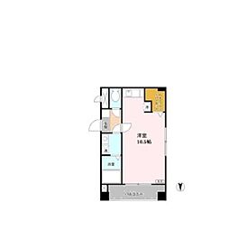 ブルーコート 1階ワンルームの間取り