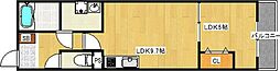 Mark Villa加美 3階1LDKの間取り