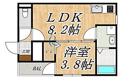 FaseciaRAD 1LDKの間取図画像