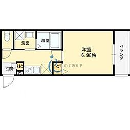 (仮称)平野区長吉出戸新築 1Kの間取図画像