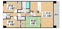 コンフォールアビタシオン 3LDKの間取図画像