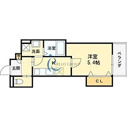 西今川共同住宅 1Kの間取図画像