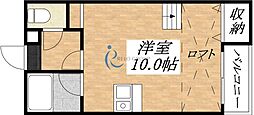エクラ平野 ワンルームの間取図画像