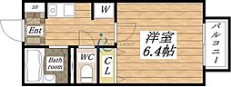 サンクレスト 1Kの間取図画像
