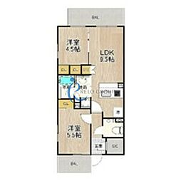 THEPHOERMETENNOJIEAST 2LDKの間取図画像