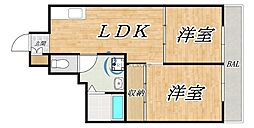 メゾン・ド・ショウ 2LDKの間取図画像