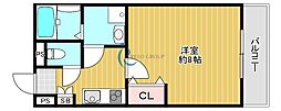 LIVIAZOSAKAEAST 1Kの間取図画像