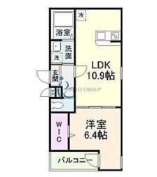 フジパレス今川II番館 1LDKの間取図画像