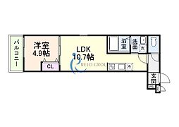 CHARME PARKSIDE I 1LDKの間取図画像