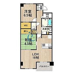 シャーメゾン白鷺 2LDKの間取図画像