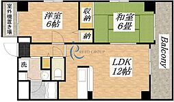 ラセーヌグランデス 2LDKの間取図画像