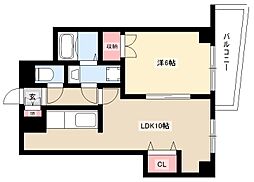 第3タジックビル 2階1LDKの間取り