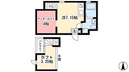 ピアチェーレ新栄 1階1LDKの間取り