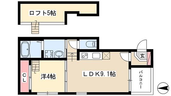 ルナソル ｜愛知県名古屋市熱田区四番2丁目(賃貸アパート1LDK・2階・31.72㎡)の写真 その2