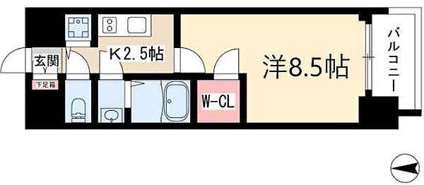 プレサンスジェネ丸の内 ｜愛知県名古屋市中区丸の内3丁目(賃貸マンション1K・3階・28.41㎡)の写真 その2