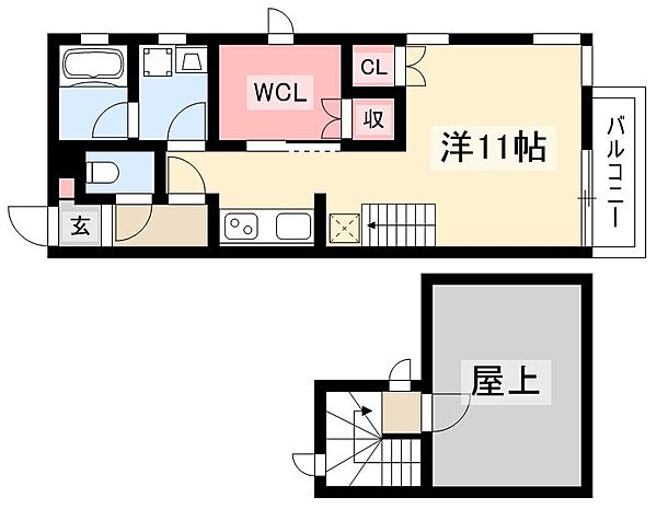 マーベラス豊国 ｜愛知県名古屋市中村区東宿町2丁目(賃貸アパート1R・3階・33.10㎡)の写真 その2