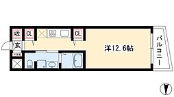 ベルドミール橘 3階ワンルームの間取り