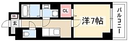 カランコエ川並 6階1Kの間取り