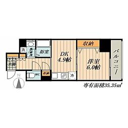 LOC’S Shonaidori(ロックスショウナイドオリ) 1階1DKの間取り