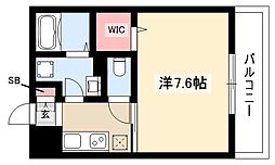 lives residence 浄心 5階1Kの間取り