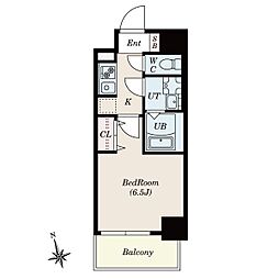 S-RESIDENCEImaikearcana 1Kの間取図画像