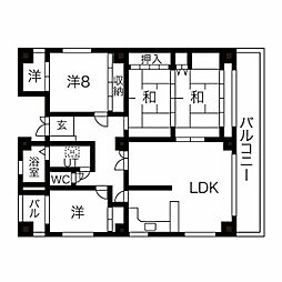 リアライズ尾頭橋 2階5LDKの間取り