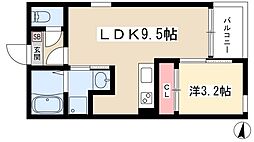 REGALEST FELICE 2階1LDKの間取り