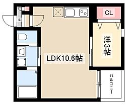 Warren shimokomenoII 3階1LDKの間取り