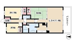 ファミリアーレ庄内通 5階3LDKの間取り