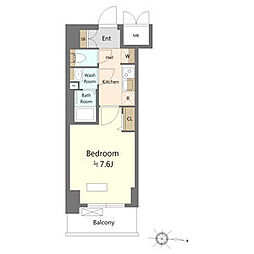 SHOKEN Residence名古屋太閤通 9階1Kの間取り