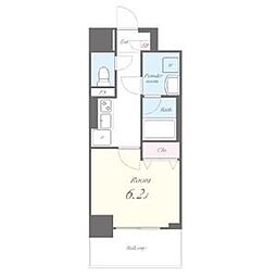 ル・シエル葵 6階1Kの間取り