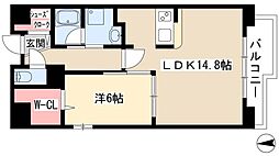 Pace Palazzo 8階1LDKの間取り